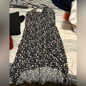 Floral Black Dress
